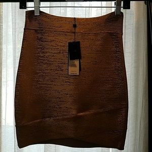 BCBG Rose Gold Combo mini skirt